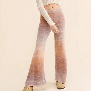 l*space // sunset parker knit striped wide leg pants  NWT S